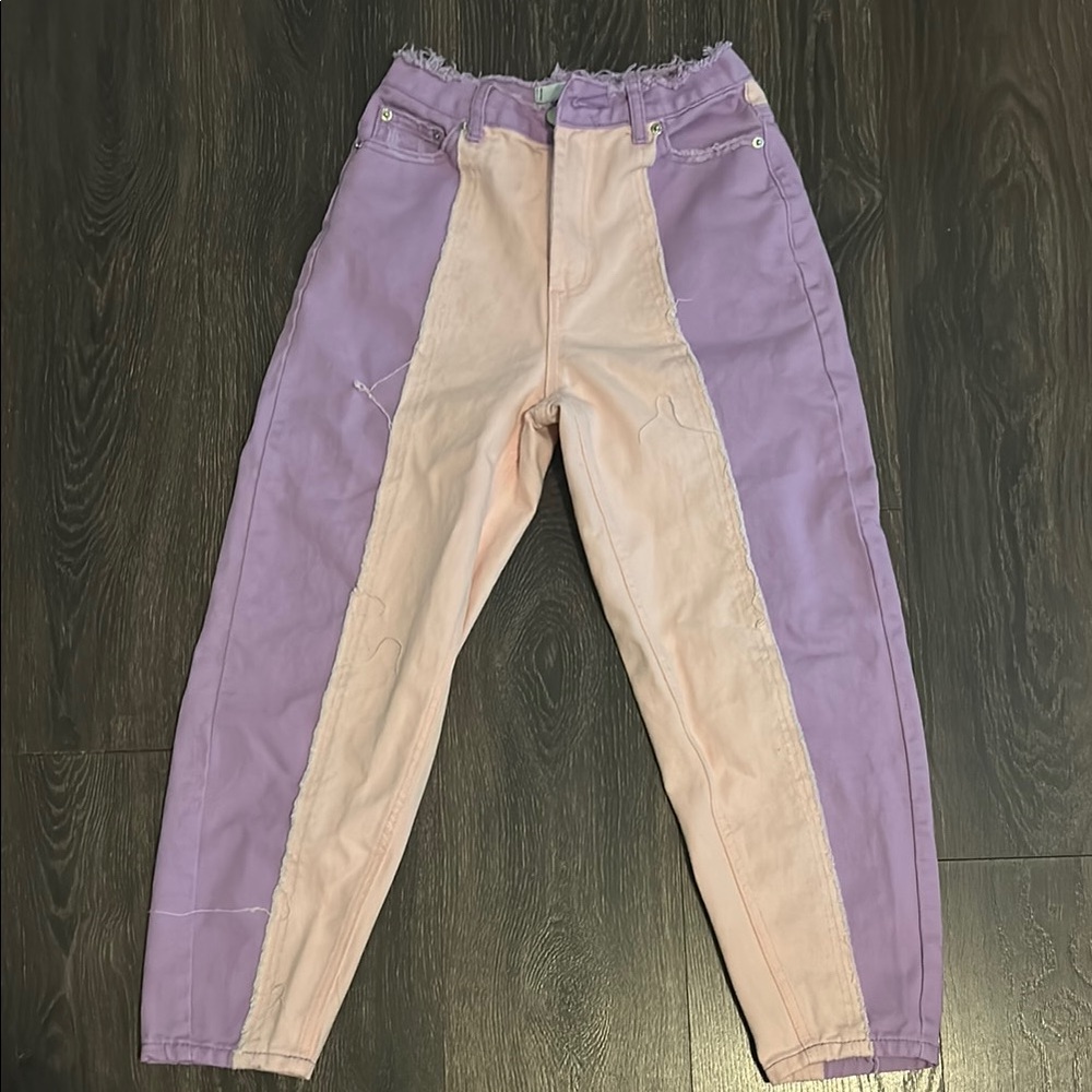 Adika Purple and Pink Colorblock Pants